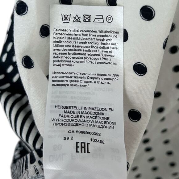 Frank Walder Floral Polka Dot Jersey Knit Top Women's Size 20 Mixed Print - Picture 5 of 5